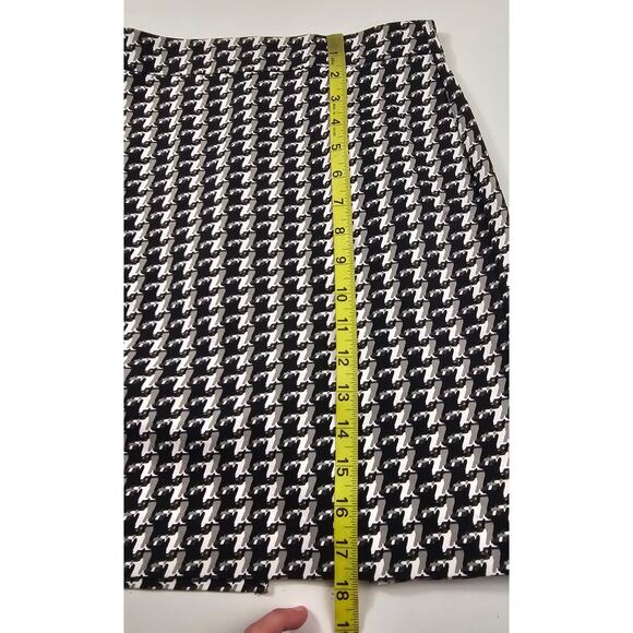 Banana Rep  Pencil Skirt 2P Straight 2 Petite Above Knee Black retro houndstooth - Picture 4 of 6